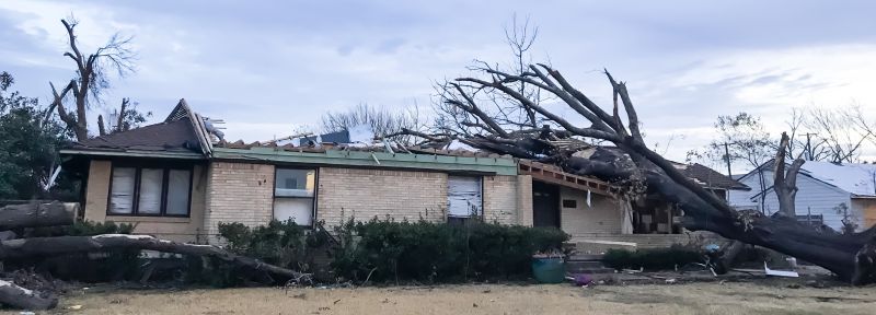 Damaged Roof After Storm